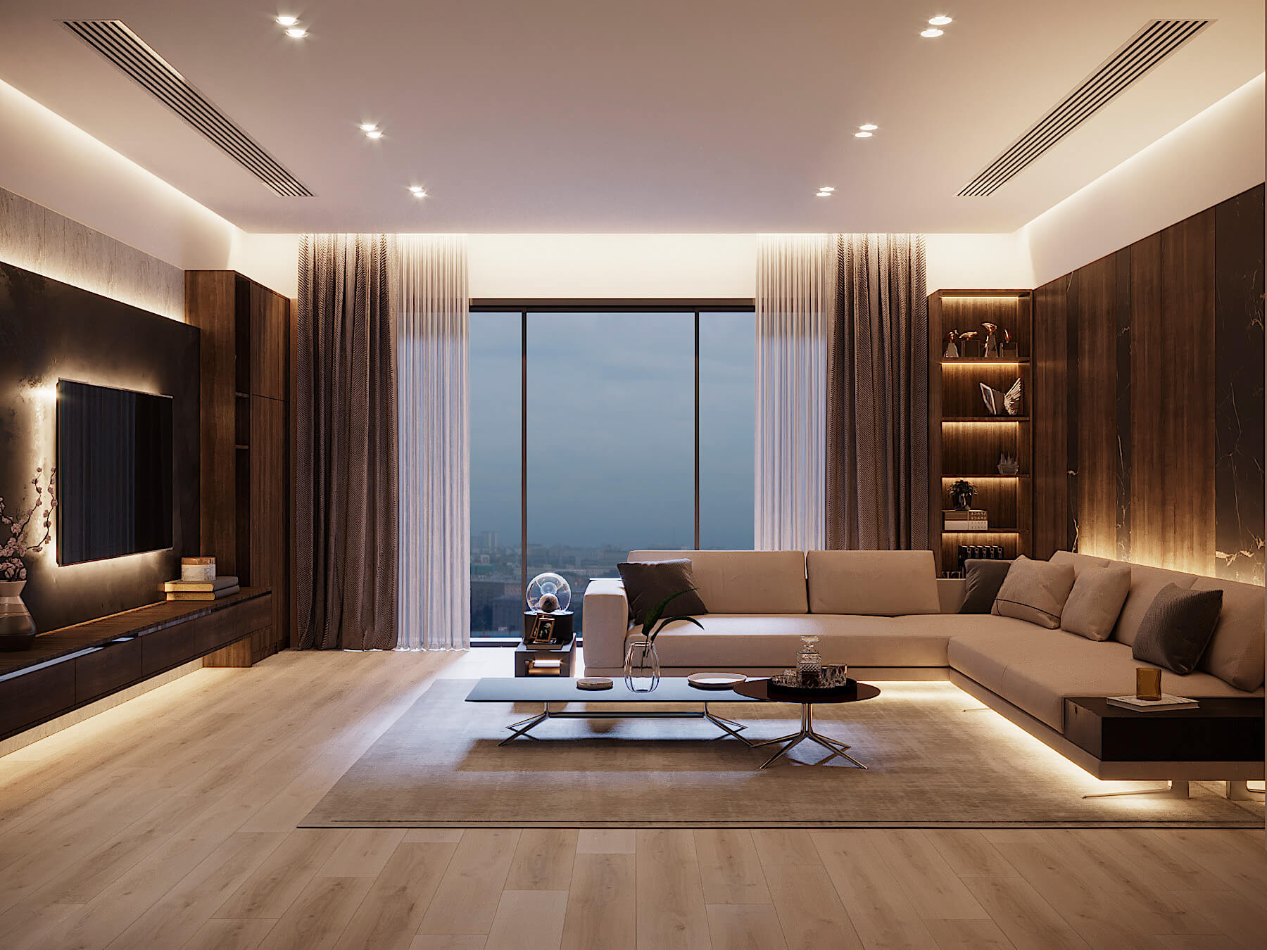 Lichtpaket Wohnzimmer | Fernseher - Sideboard - Regale - Couch for Led Wohnzimmer