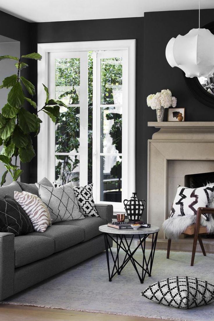 110 Super Dark Grey Living Room Ideas #Livingroom #Livingroomideas for Dunkle Wohnzimmer