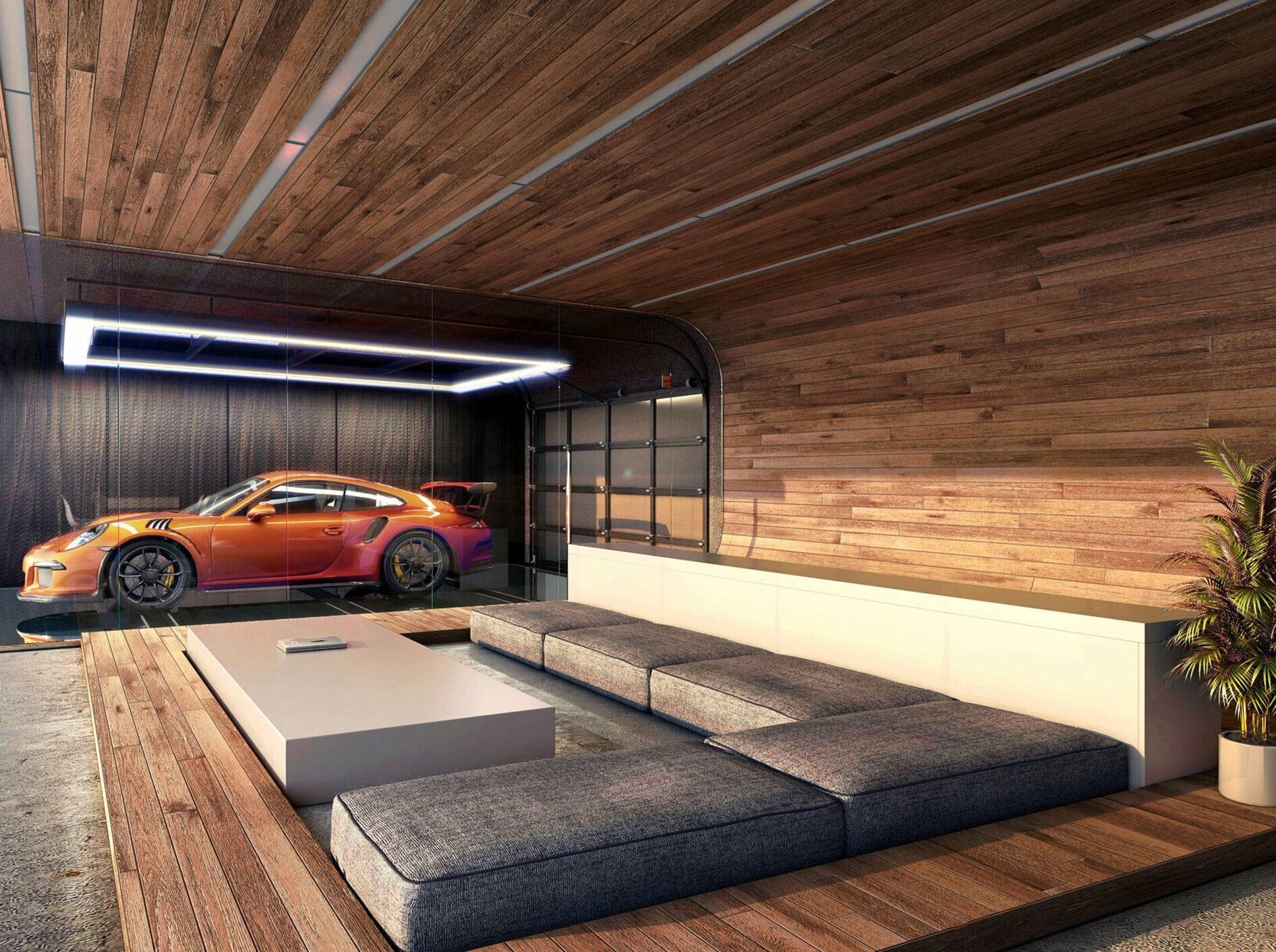 5 Moderne Garagenideen: Das Design-Wohnzimmer Fürs Auto | Amexcited throughout Garage Im Wohnzimmer