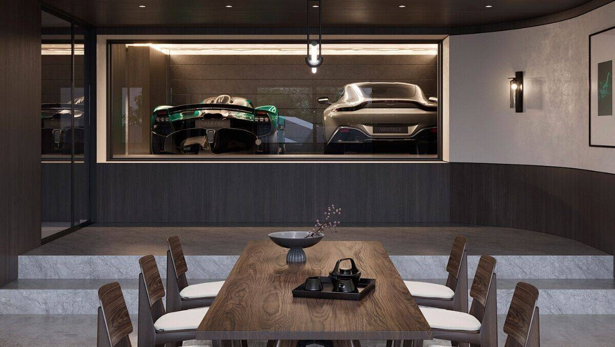 Aston Martin Baut Luxushaus Mit Garage Im Wohnzimmer | W&amp;V with Garage Im Wohnzimmer