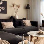 Beige Black Living Room | Black Sofa Living Room Decor, Black In Wohnzimmer Beige