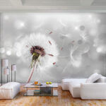Blumen Pusteblume Grau Vlies Fototapete 3D Wohnzimmer Tapete Wandbild Xxl |  Ebay within Wohnzimmer Fototapete Blumen