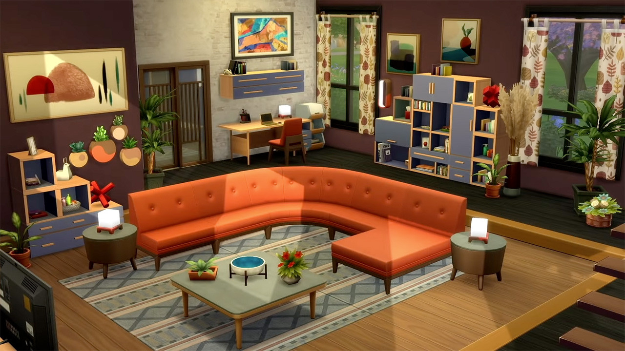 Die Sims 4: Traumhaftes Innendesign Bringt Modulare Möbel Mit Sich throughout Sims 4 Wohnzimmer Ideen