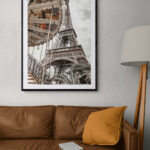 Eiffelturm Wandbild Mit Karussell – Paris Wandbild Fürs Wohnzimmer Throughout Schöne Wandbilder Wohnzimmer