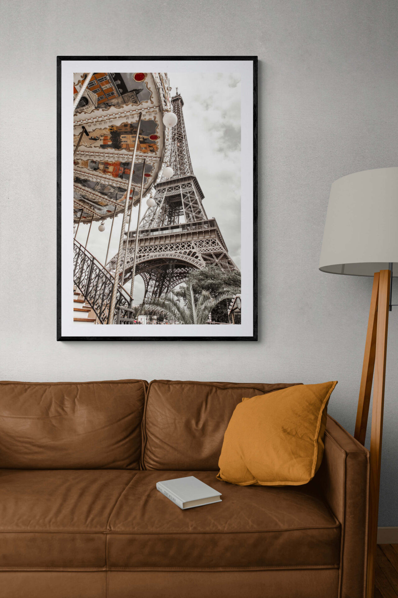 Eiffelturm Wandbild Mit Karussell – Paris Wandbild Fürs Wohnzimmer throughout Schöne Wandbilder Wohnzimmer