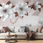 Fototapeten Blumen 3D N° U94660 – Online Shop Uwalls.de Throughout Wohnzimmer Fototapete Blumen