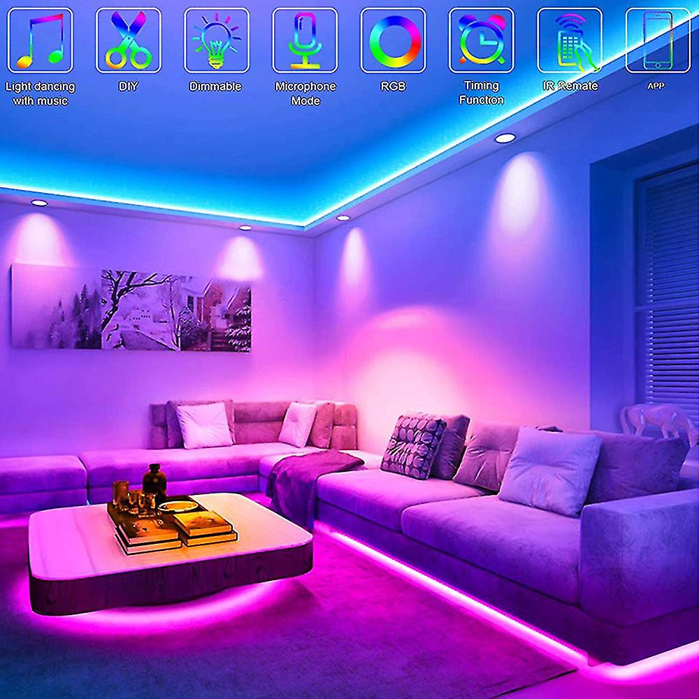 Led Strip Lights 49.2Ft Smart Light Strips With App Control Remote with Led Strips Wohnzimmer