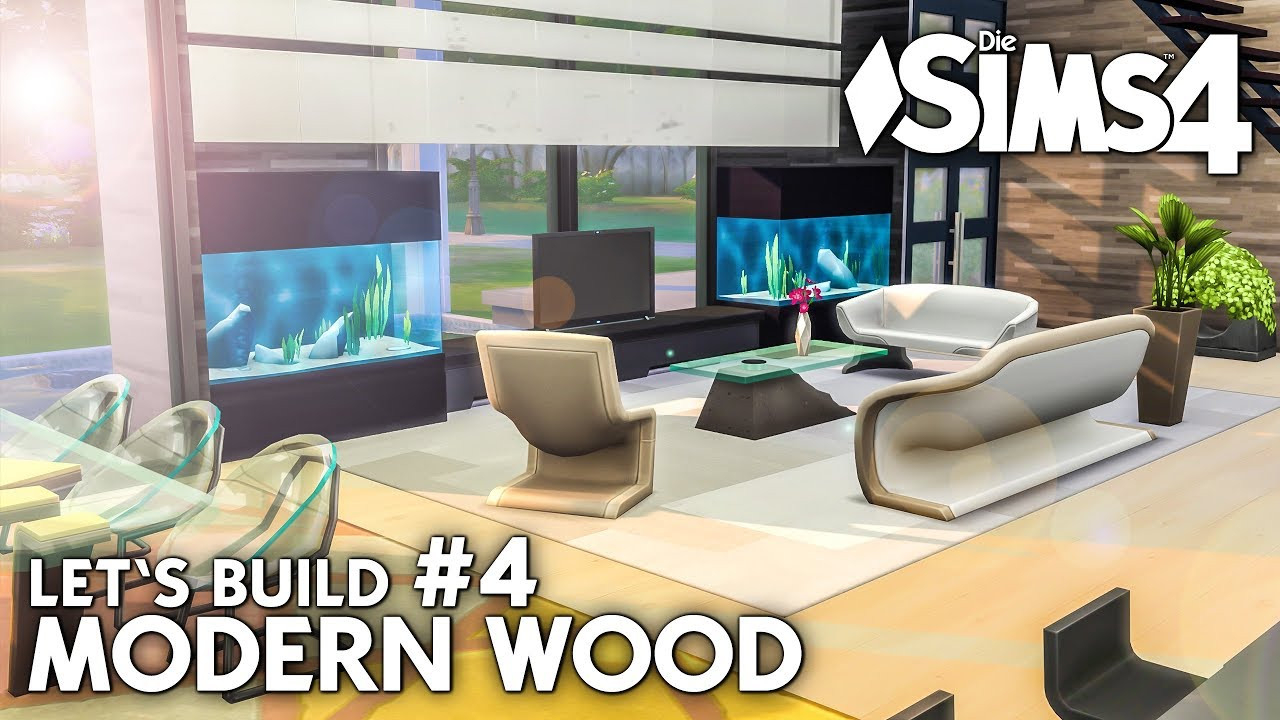Modern Wood Haus Bauen In Die Sims 4 | Let'S Build #4: Wohnzimmer with Sims 4 Wohnzimmer Ideen