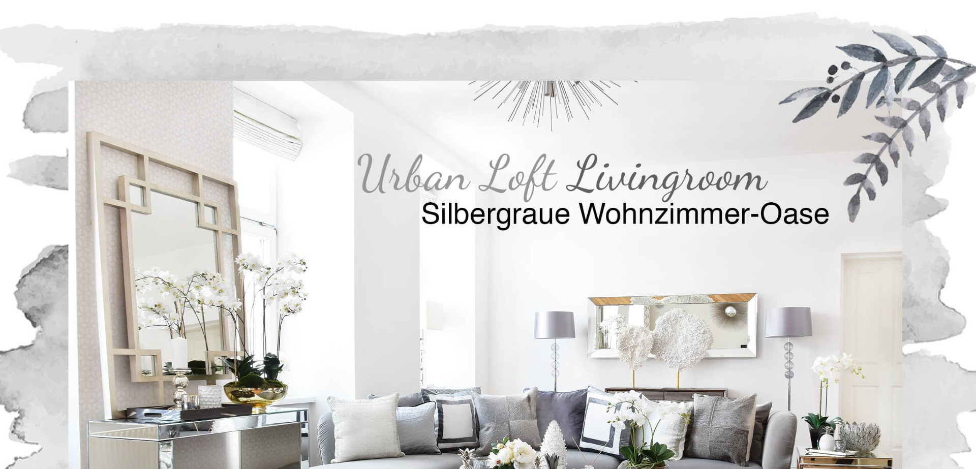 Urban Loft Livingroom - Wohnzimmer In Silber &amp; Grau - Looks regarding Wohnzimmer Deko Silber